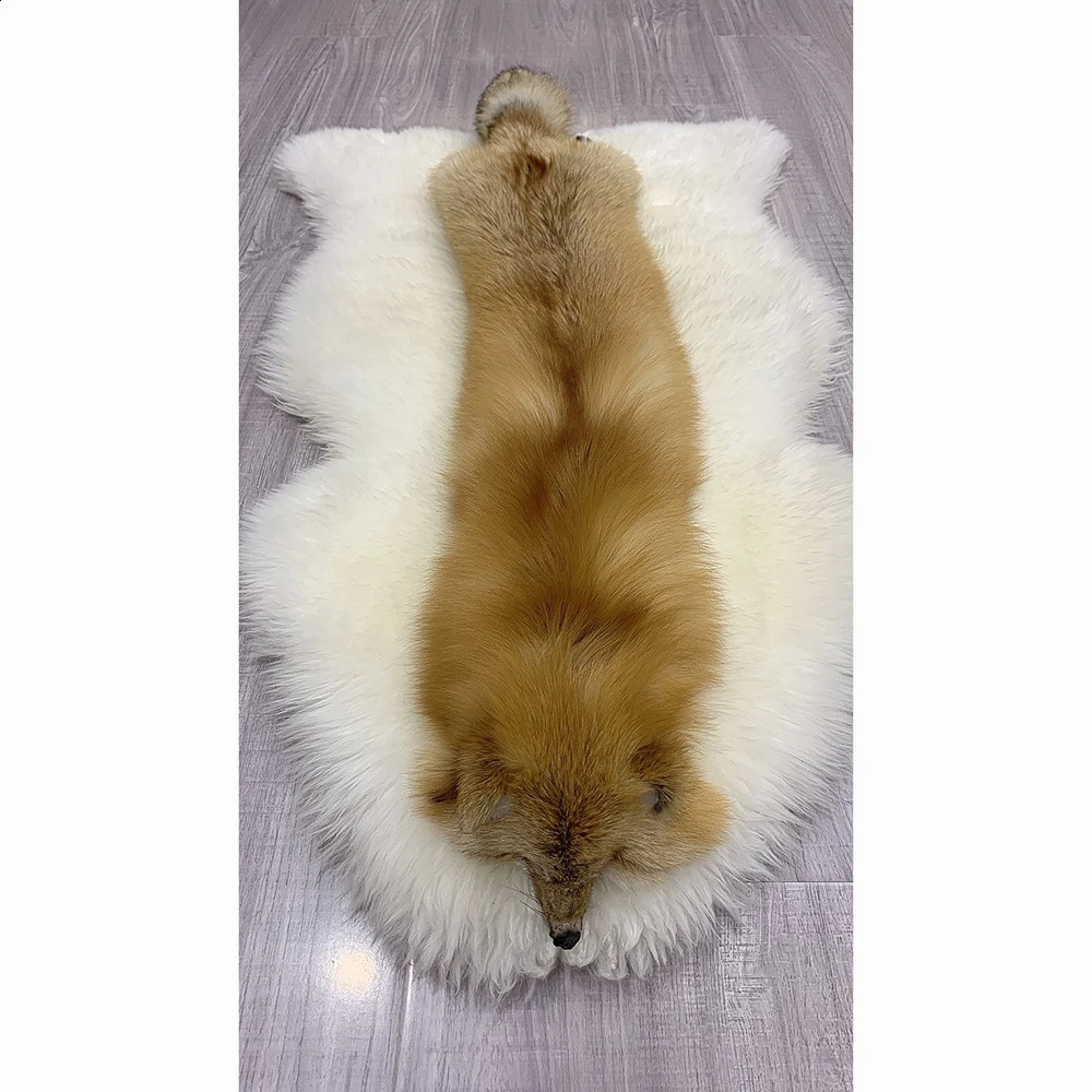 Winter Warm Large Fox Fur Collar Natural Fur Coat Scarves Women Men Jackets Hood Shawl Decor Female Neck Scarf Wraps 251023CJ