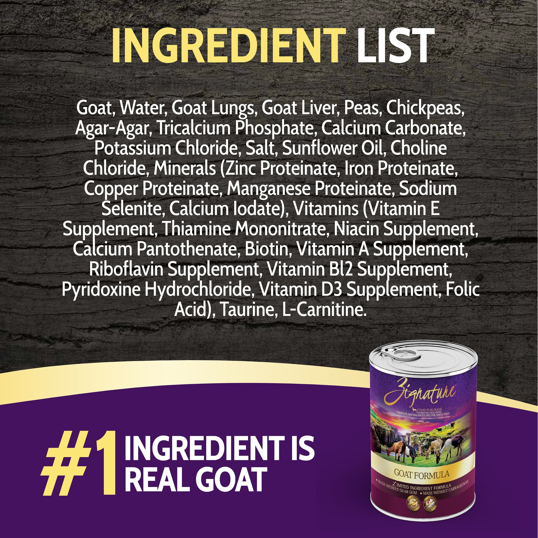 Zignature Goat Limited Ingredient Formula Canned Dog Food