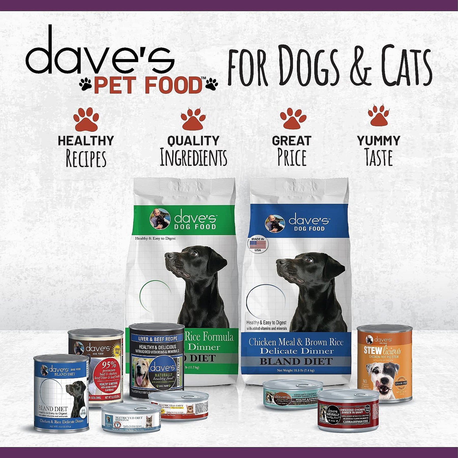 Dave's Pet Food Naturally Healthy Beef & Rice Recipe Pate Canned Wet Dog Food