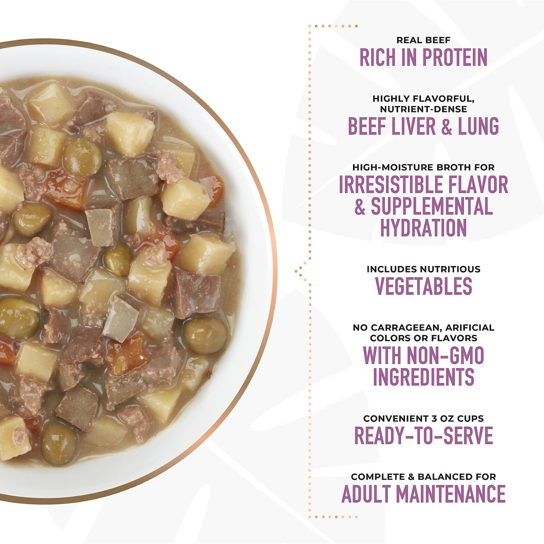 Tiki Dog Taste of France Beef, Potatoes & Burgundy Recipe in Broth Grain-Free Wet Dog Food, 3-oz cup, case of 4