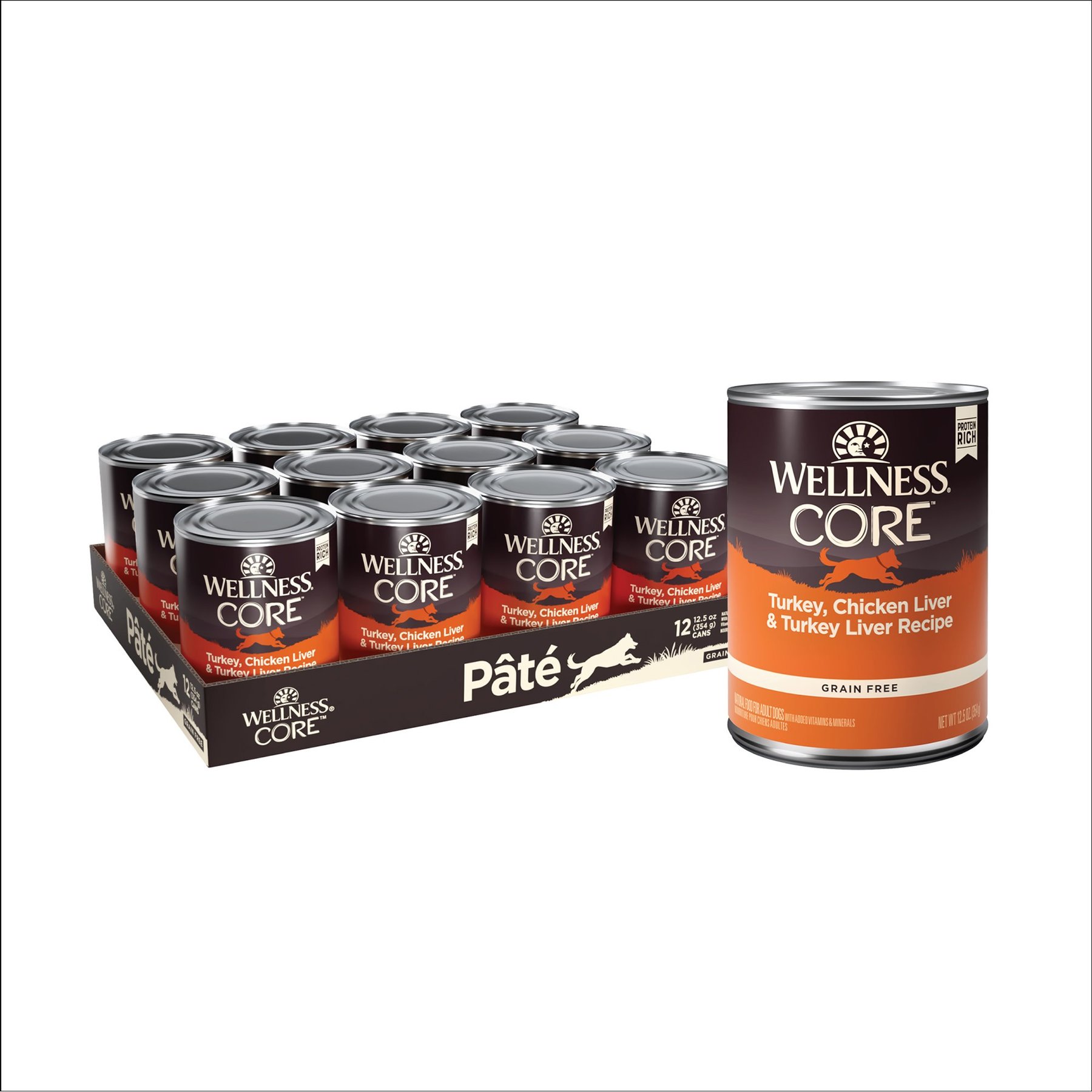Wellness CORE Grain-Free Turkey, Chicken Liver & Turkey Liver Formula Canned Dog Food