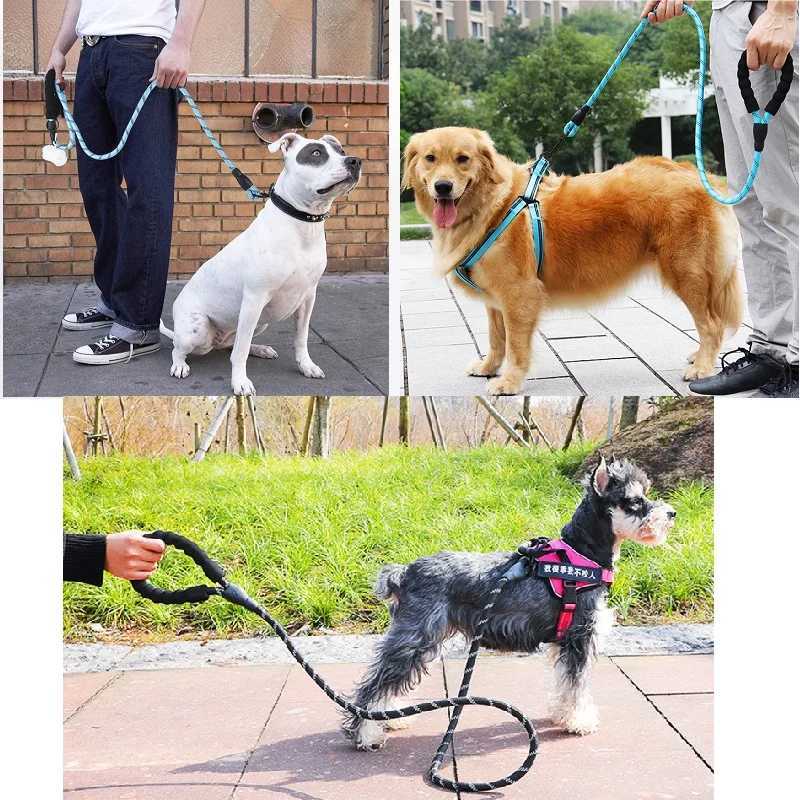 120/150/200/300CM Reflective Dog Leash Soft Handle Dog Leash Reinforced Leash for Small Medium Large Dogs Big Dog SuppliesXJ250218