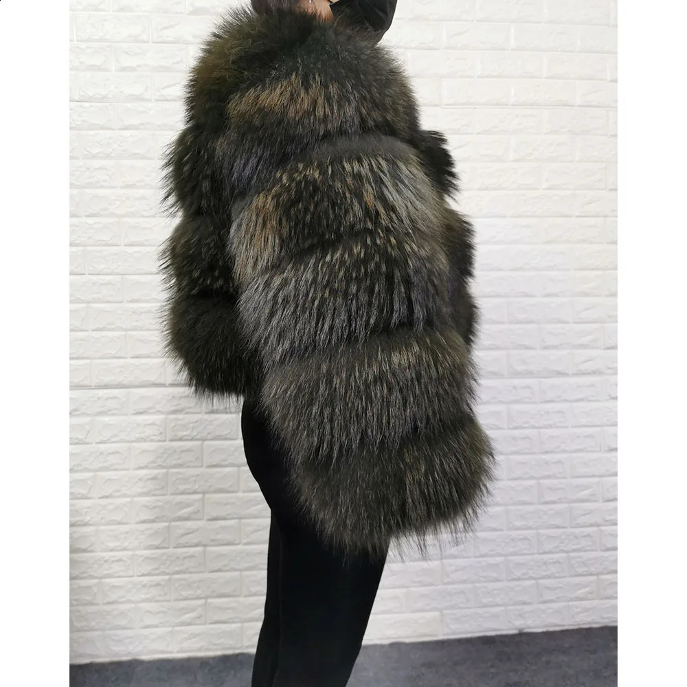 2024 trend natural fur real coat womens jacke Leather Woman clothing outerwears Female Vest 241120