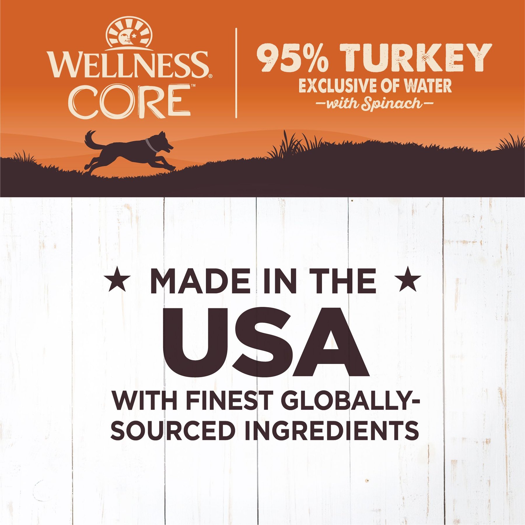 Wellness CORE 95% Grain-Free Turkey & Spinach Canned Dog Food