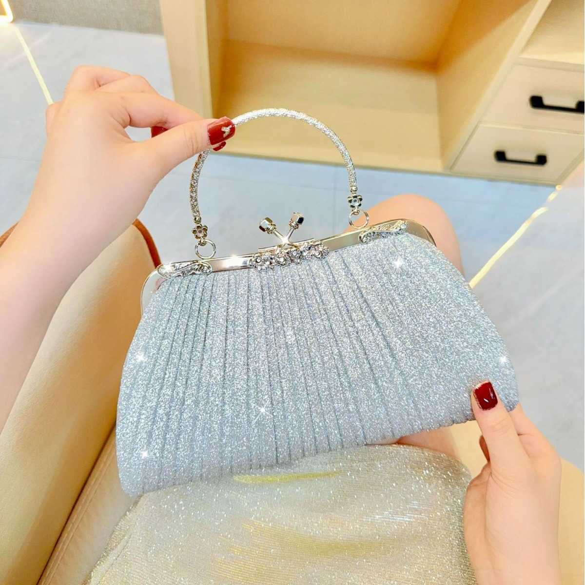 handheld bag with diamond embedding single shoulder crossbody evening bag tassel with diamond small bag womens handheld qipao bag 241122