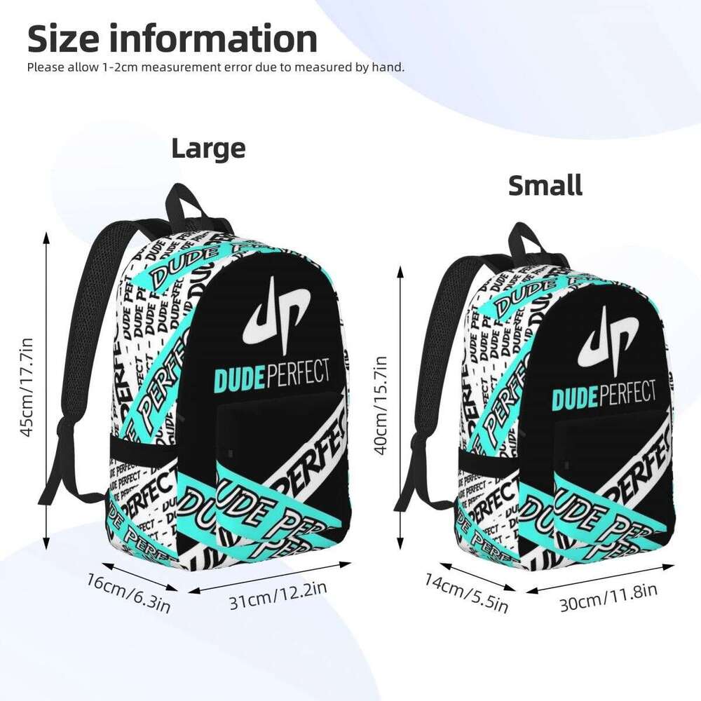 Dud Perfect Sports Backpack for Teens Student School Bookbag Canvas Daypack Elementary High College Gift