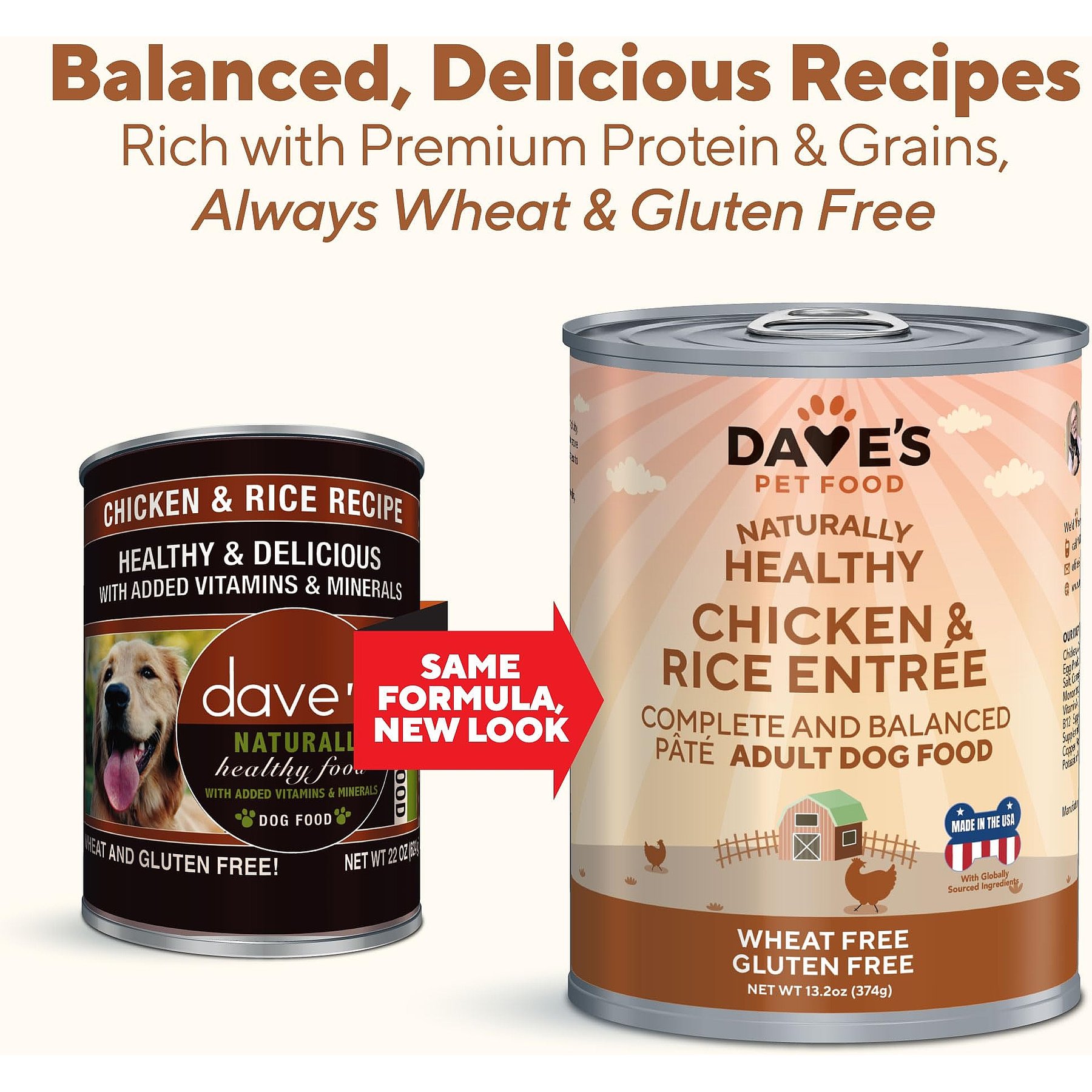 Dave's Pet Food Naturally Healthy Chicken & Rice Recipe Pate Canned Wet Dog Food