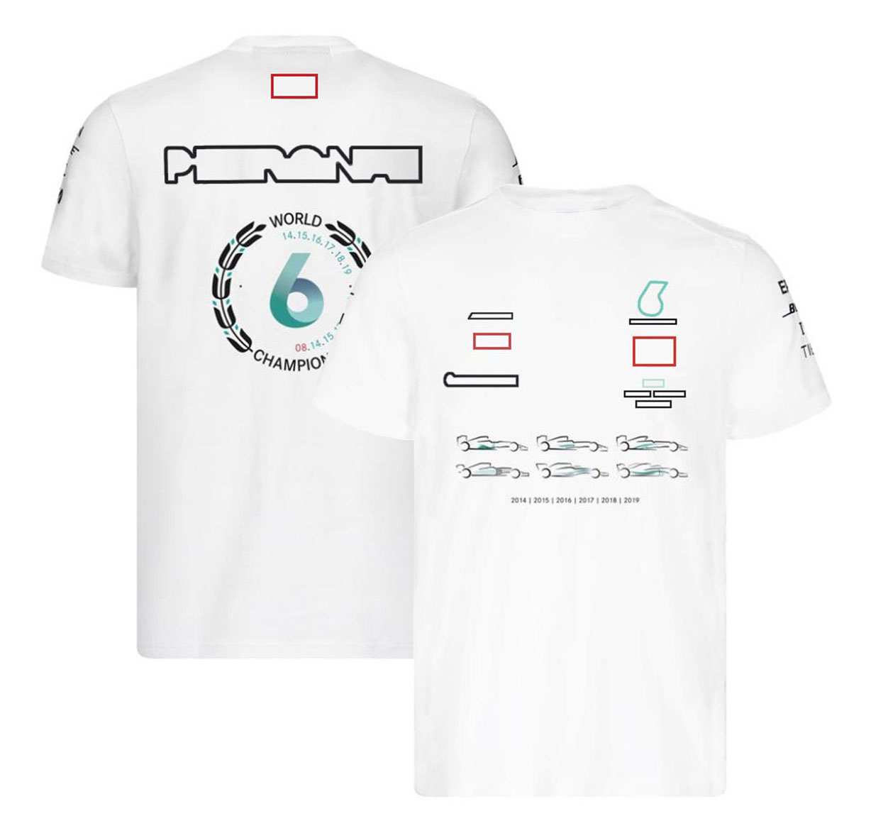 F1 World Champions T-shirt Formula 1 Team Racing Winner T-shirts Summer Breathable Driver Fans T-Shirt Men's Jersey Plus Size Custom free s