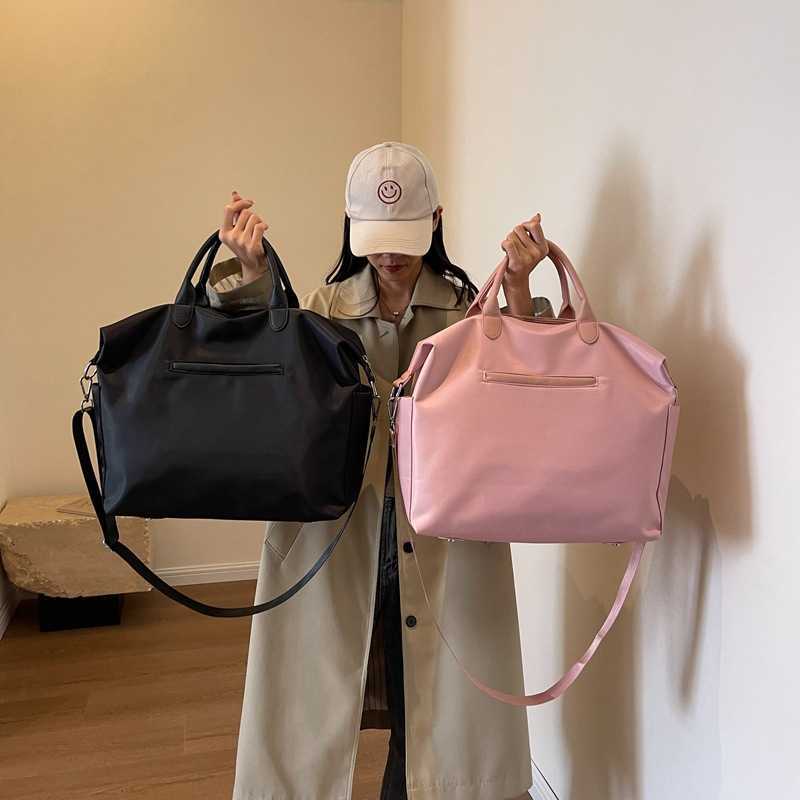 large capacity travel bag storage bag fitness bag short distance portable handheld single shoulder commuting bag mens and womens business travel lugga