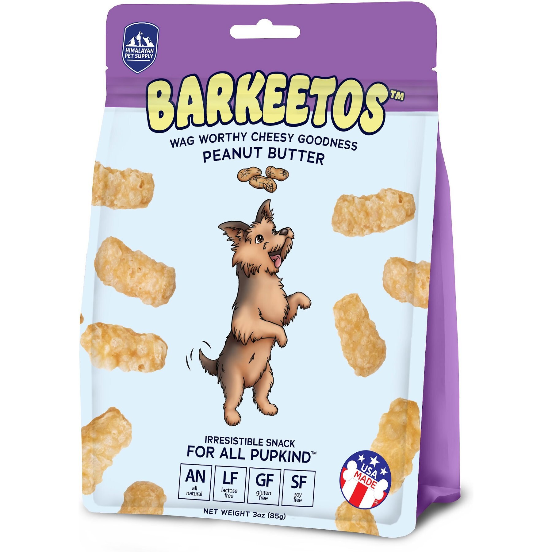 Himalayan Pet Supply Peanut Butter Grain-Free Chicken Crunchy Dog Treats, 3-oz bag