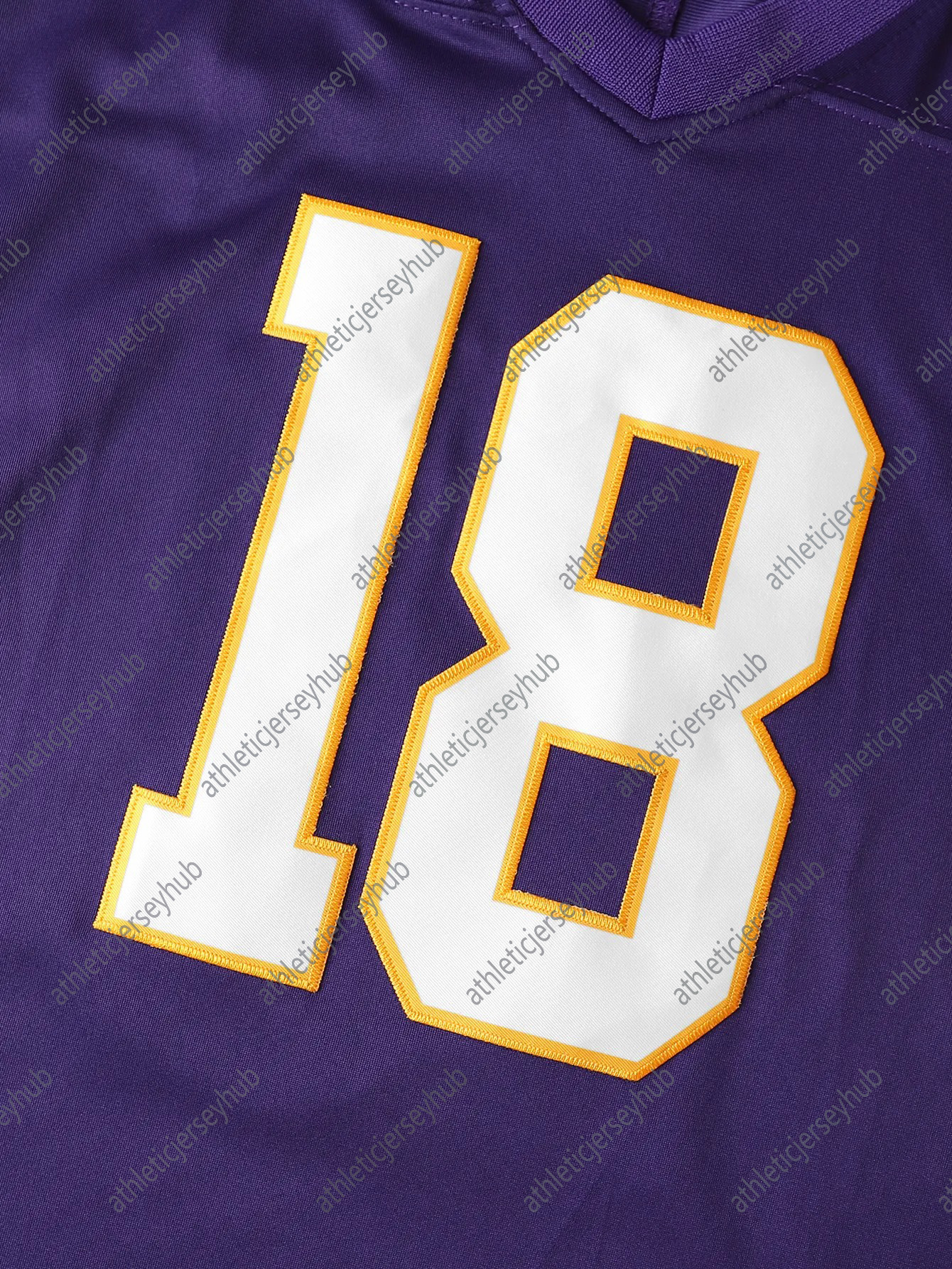 18 Jefferson Jersey Purple Football Jersey Embroidered Polyester Jersey