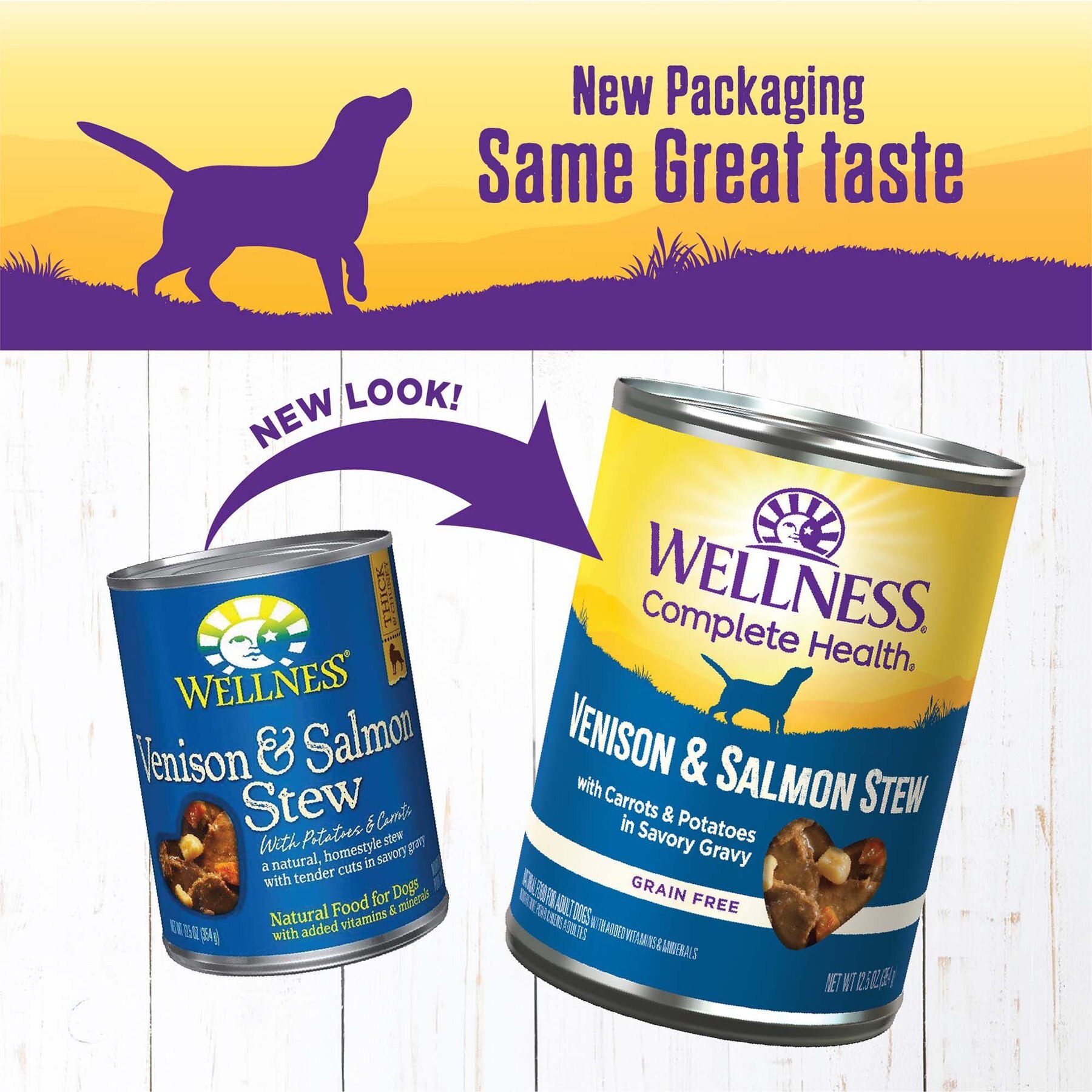 Wellness Venison & Salmon Stew with Potatoes & Carrots Canned Dog Food