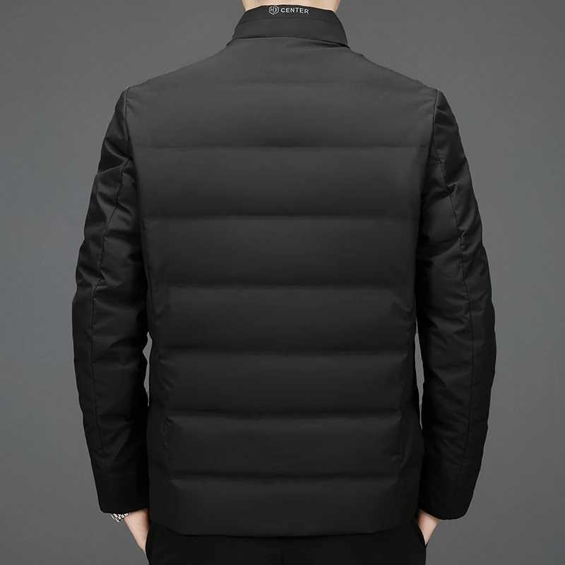 New Mens Lightweight Duck Down Jackets 2025 Autumn Winter Business Casual Warm Puffer Coat Windproof Solid Padded Tops Clothing W250806