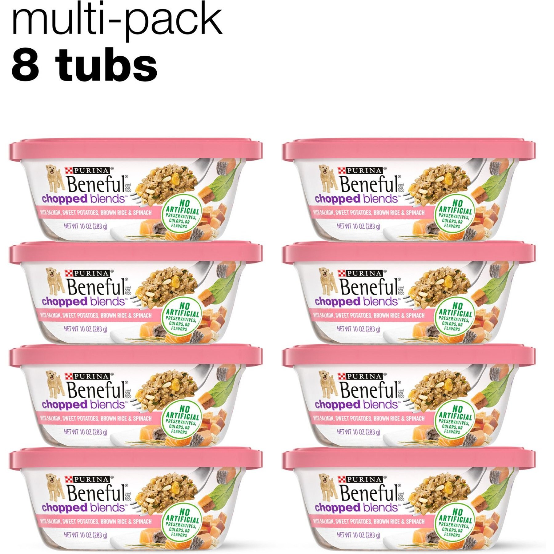 Purina Beneful Chopped Blends with Salmon, Sweet Potatoes, Brown Rice & Spinach Wet Dog Food