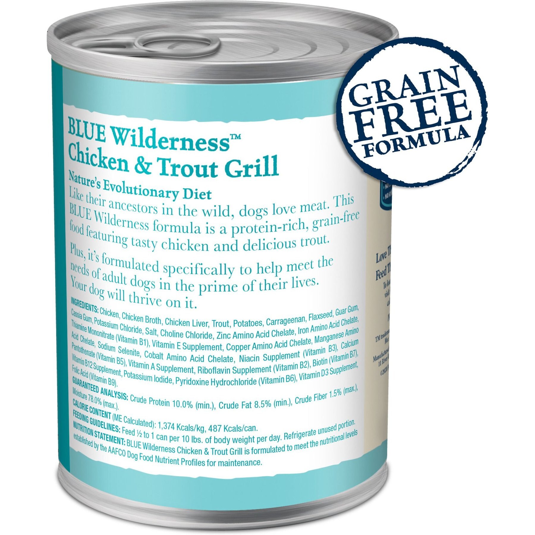 Blue Buffalo Wilderness Trout & Chicken Grill Grain-Free Canned Dog Food