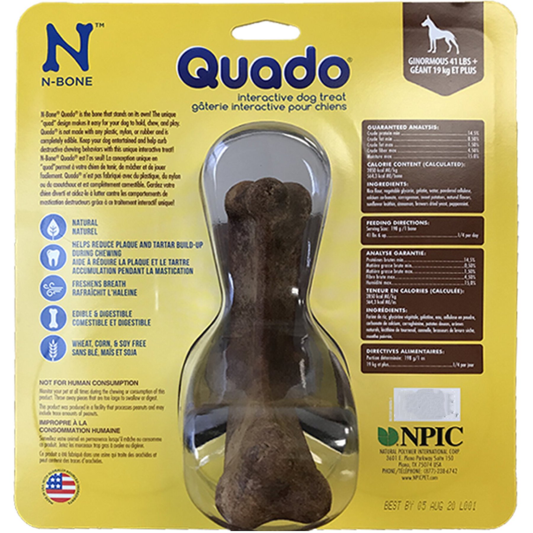 N-Bone Quada BBQ Flavored Interactive Large Dental Dog Treat
