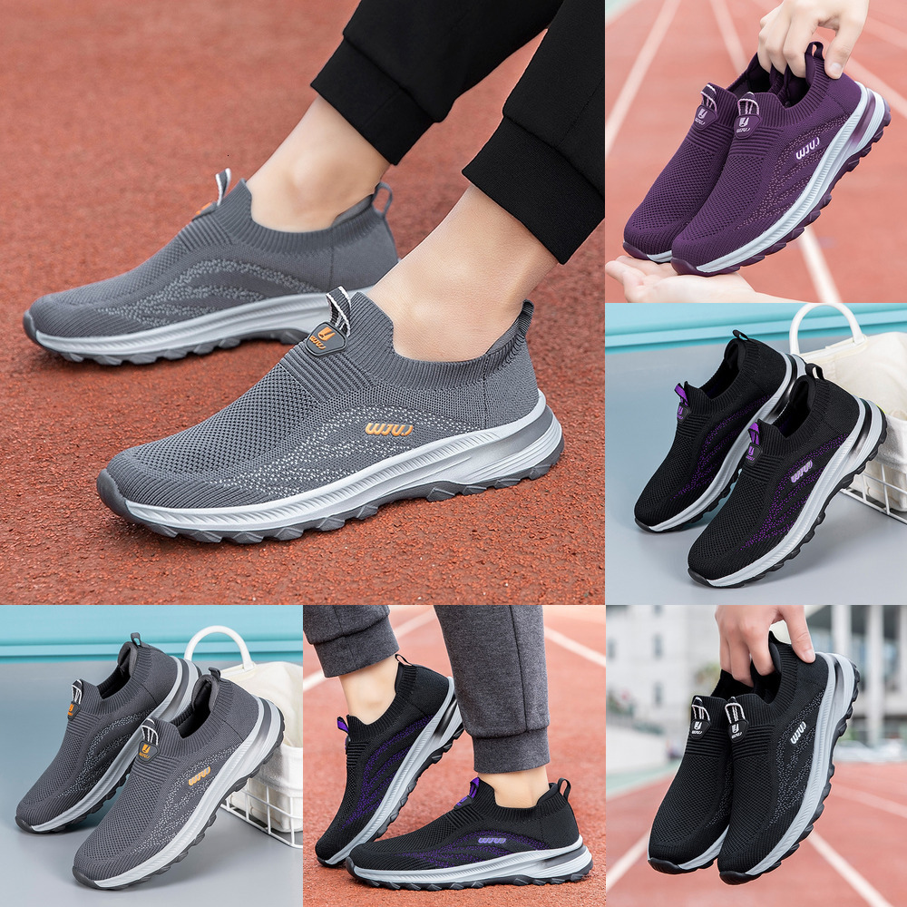 Summer Popular Breathable Spring Father Light Soft Soled Slip-On Middle-Aged And Elderly Walking Sports Leisure Net Men's Women's Shoes 2503