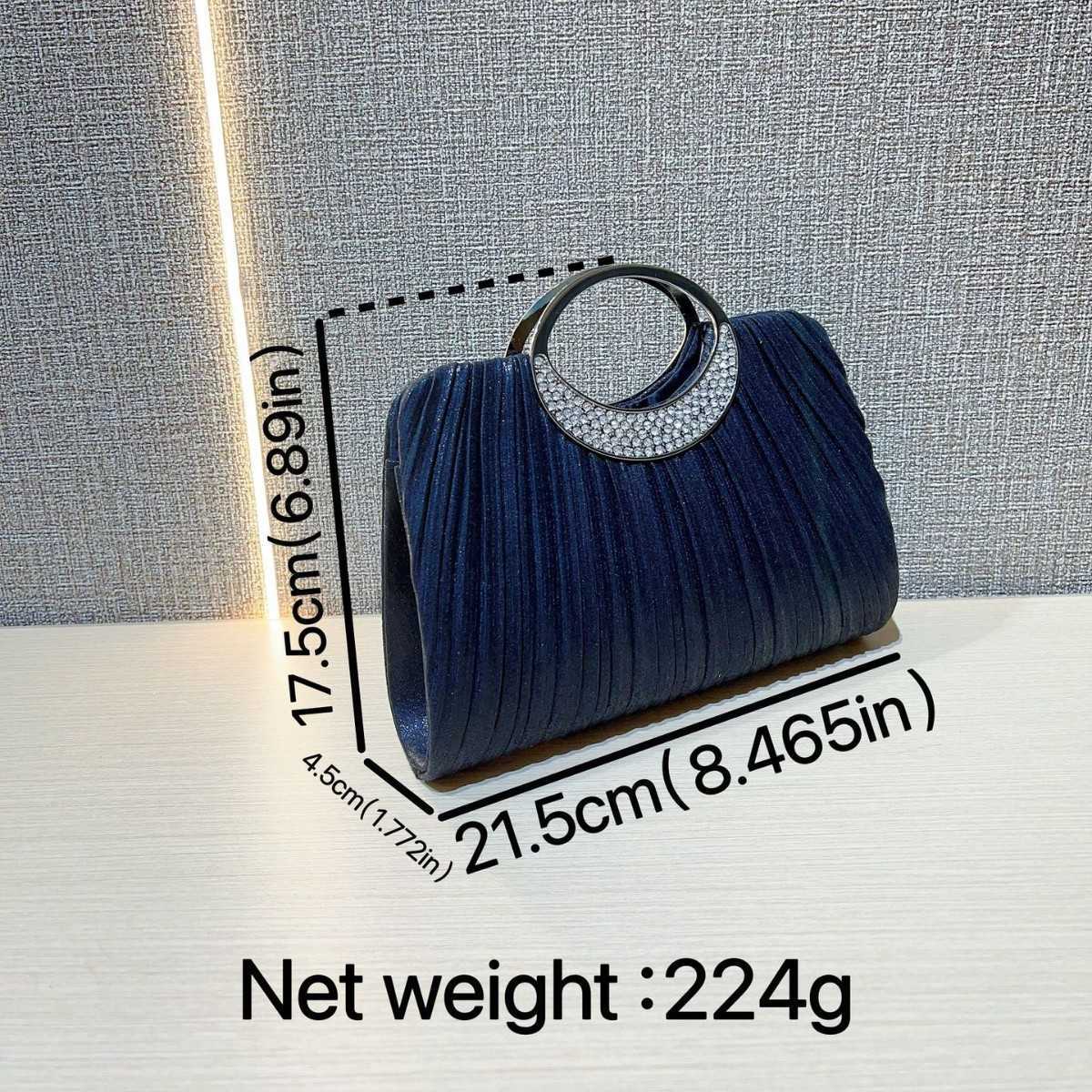 new banquet bag pleated leather handheld banquet bag romantic wedding bag evening dress bag formal dress bag party bag