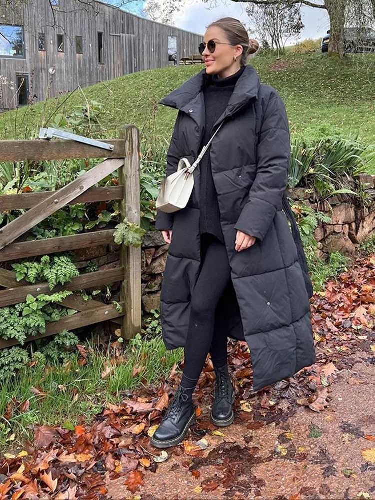 Fashion Collar Solid Color Classic Long Cotton Jacket Warm All Sves Button Down Jacket New Winter Womens Clothing