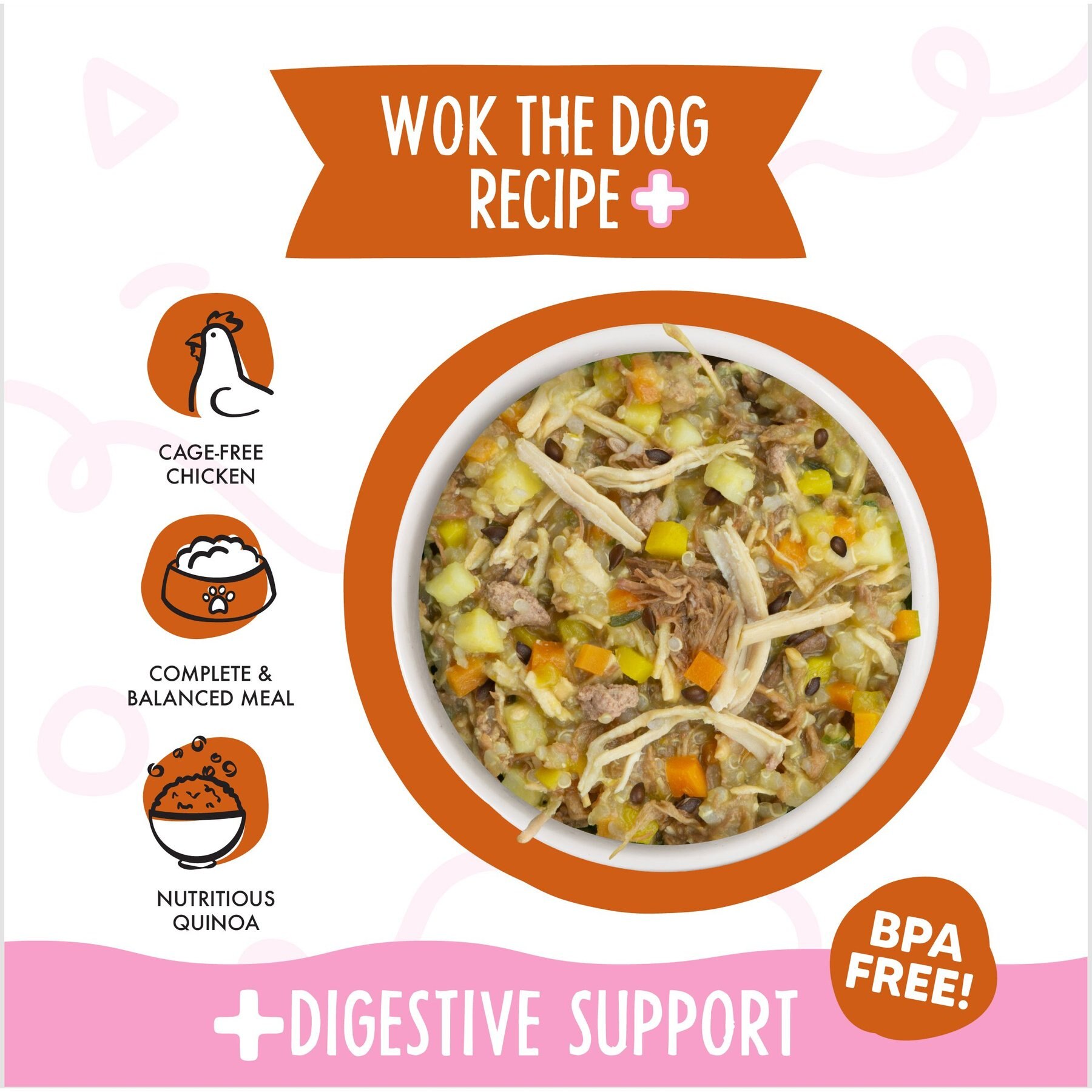 Weruva Meals 'n More Natural Wet Dog Food, Wok The Dog Plus Digestive Support, 3.5-oz cup, 12 count