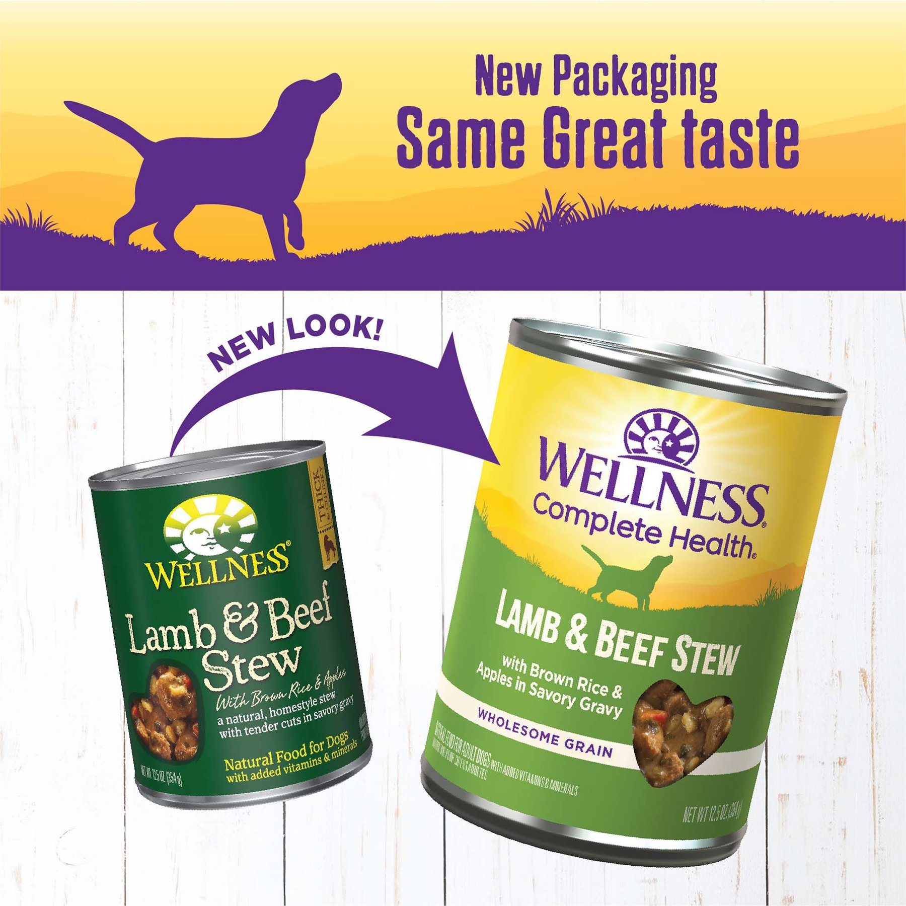 Wellness Lamb & Beef Stew with Brown Rice & Apples Canned Dog Food