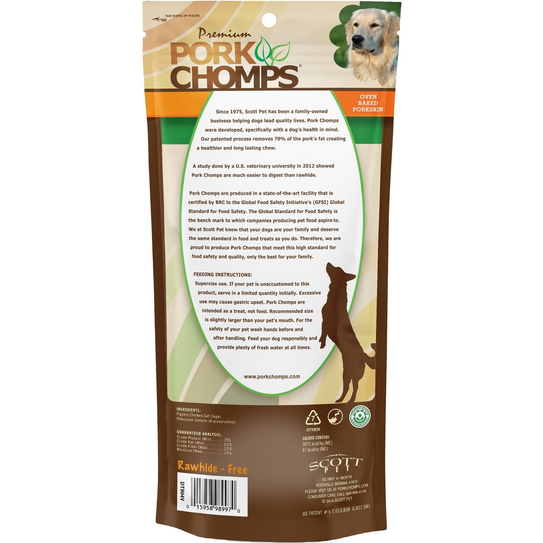 Pork Chomps Real Chicken Wrapped Rolls Dog Treats
