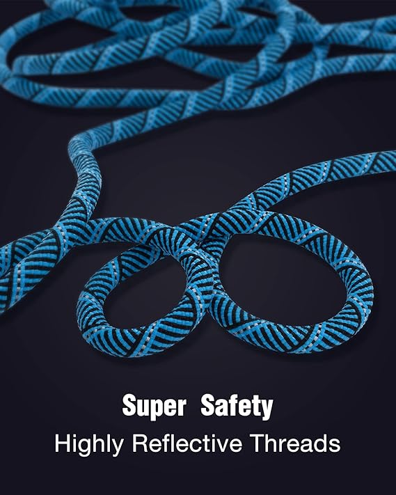 Long Leash Training 10FT 16FT/30FT/50FT/100FT, Reflective Threads Rope Leash, Heavy Duty Dog Lead for Large Medium Small Dogs Walking Playing, Camping