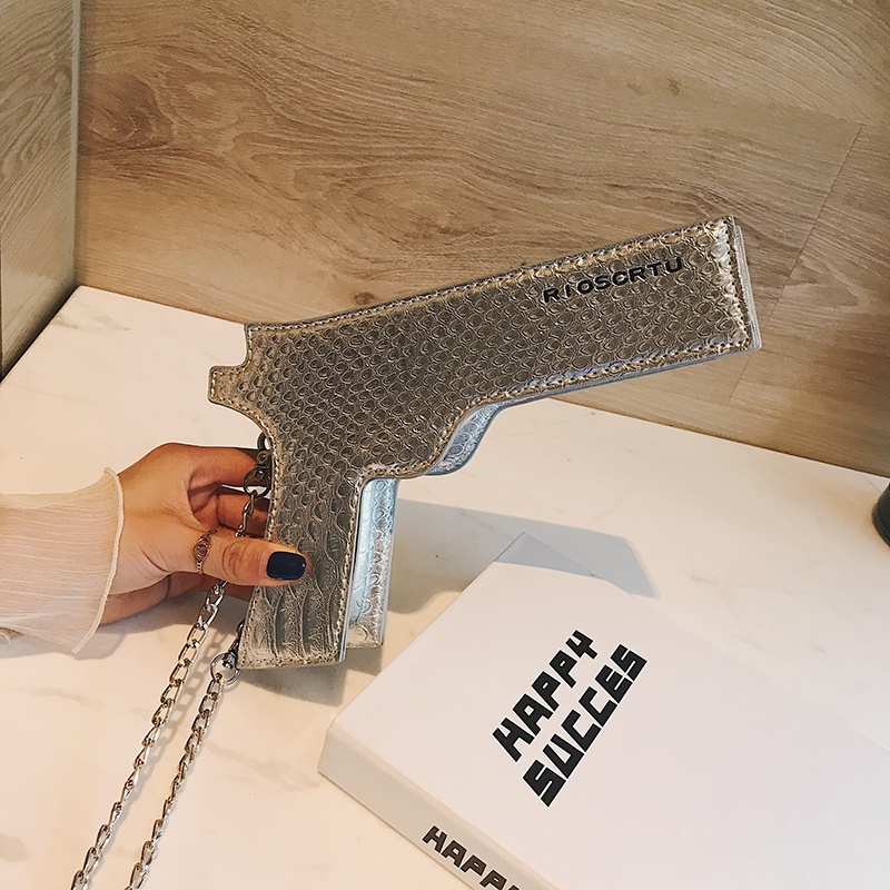 New fashion gun leisure design women s wallet trend gun shaped cool small crossbody bag PU leather women s crossbody bag designer bag