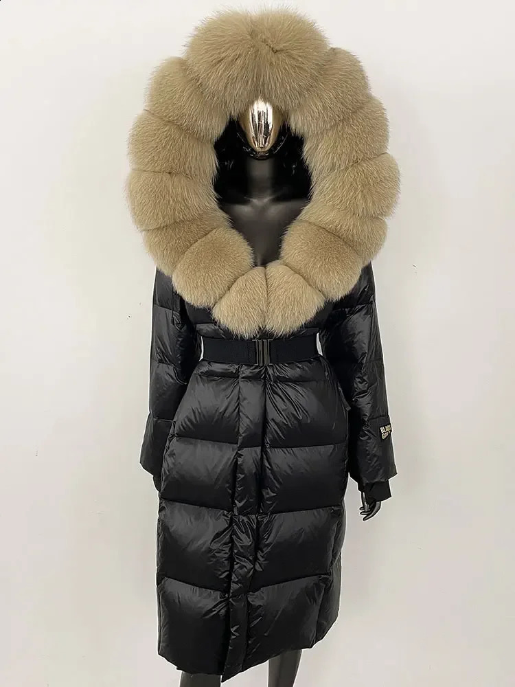 OFTBUY Winter Womens Coat Genuine Fox Fur Collar Hooded Jacket Thick Autumn Hat Detachable X White Duck Down Jacket 241121