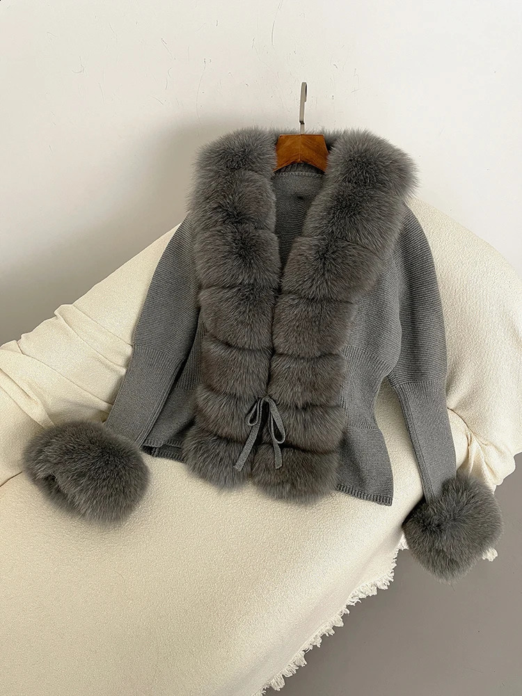 OFTBUY 2024 Winter Women Cotton Coat Cardigan Jacket Real Fur Sweater Detachable Leather Placket Cuffs Overcoats 241120