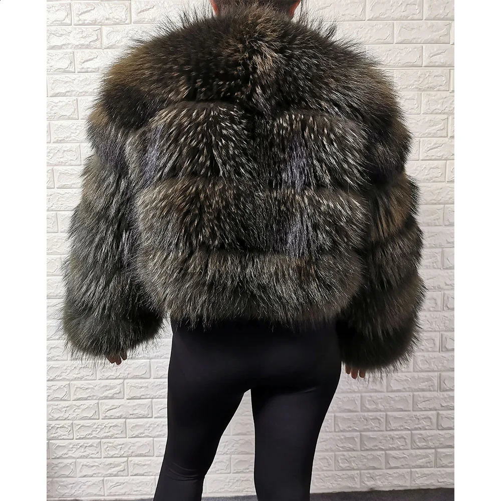 2024 trend natural fur real coat womens jacke Leather Woman clothing outerwears Female Vest 241120