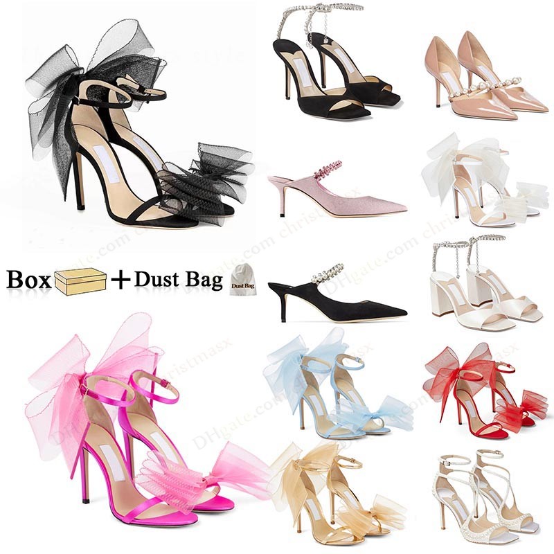 Designer Sling Back Jimny Choo Jims High Heels Loafer Dress Shoes Highheels jimin Stiletto Kitten Women Black Bow Pumps Dgate Top Gold White Red Point Toe Heel