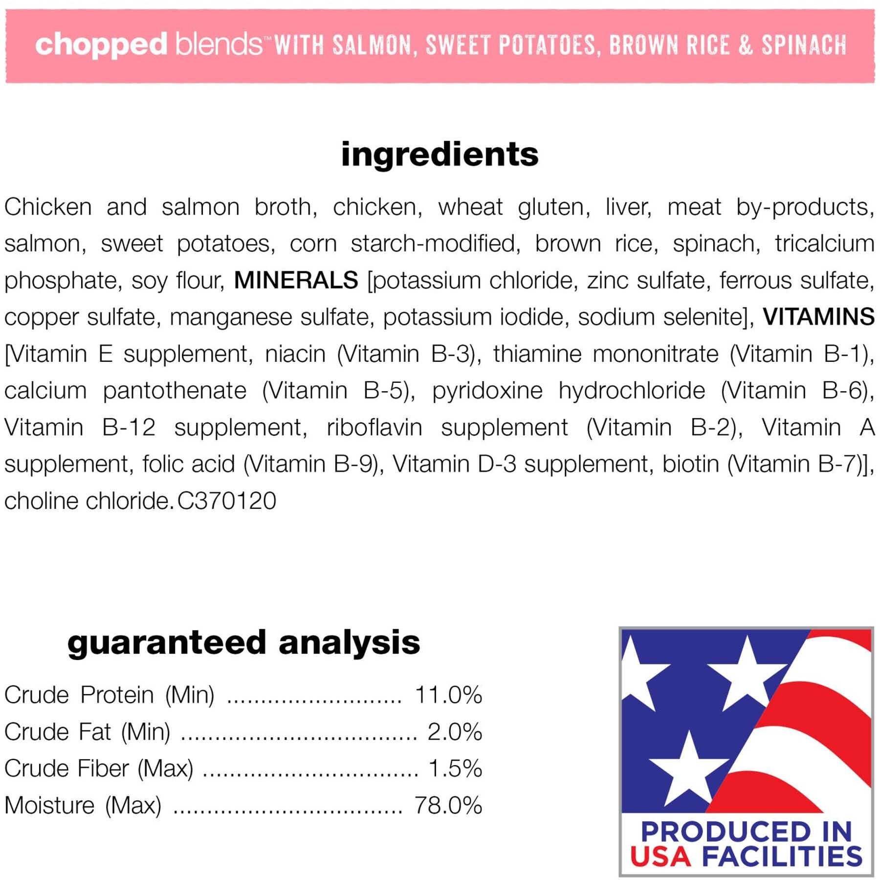 Purina Beneful Chopped Blends with Salmon, Sweet Potatoes, Brown Rice & Spinach Wet Dog Food