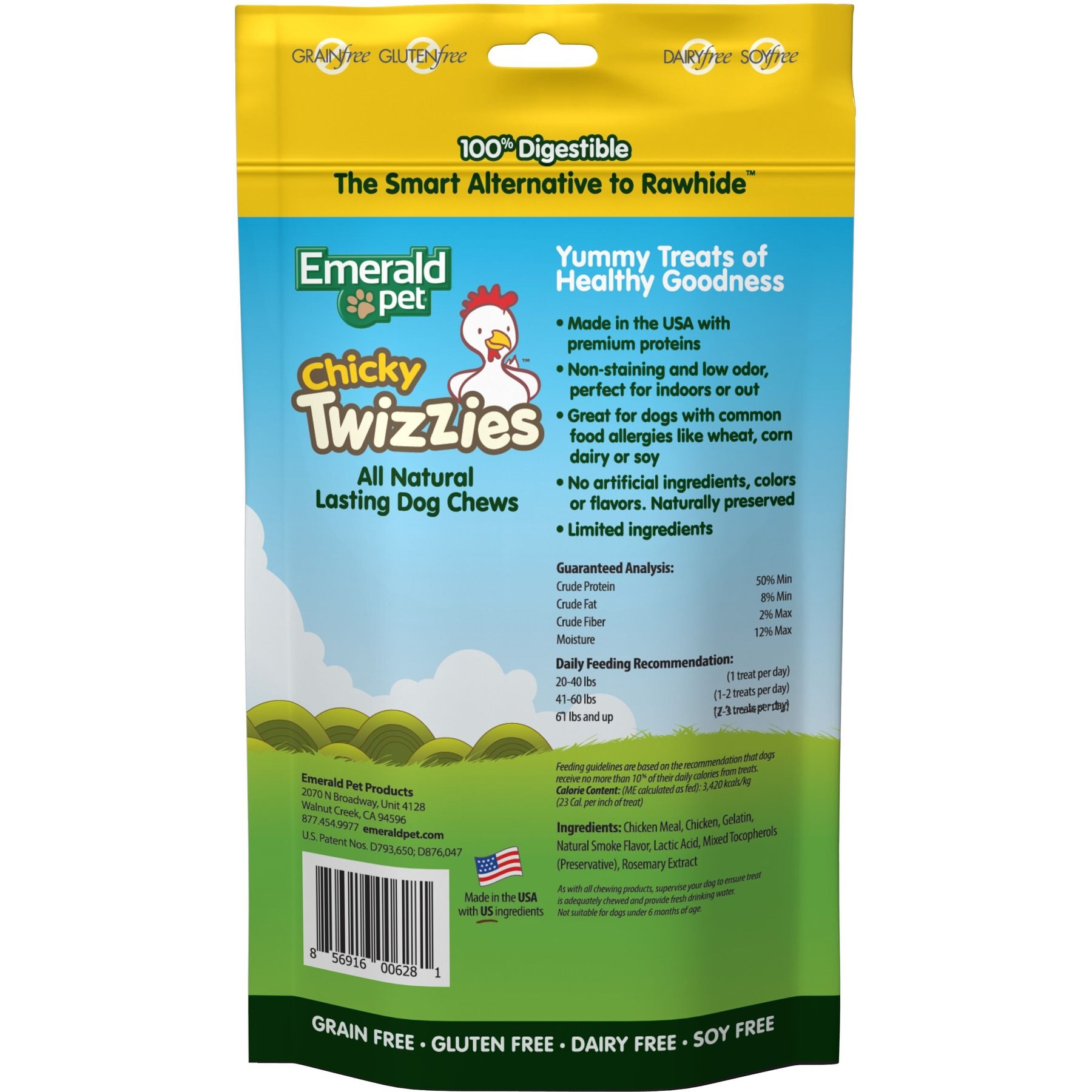 Emerald Pet Chicky Twizzies Grain-Free Dog Treats