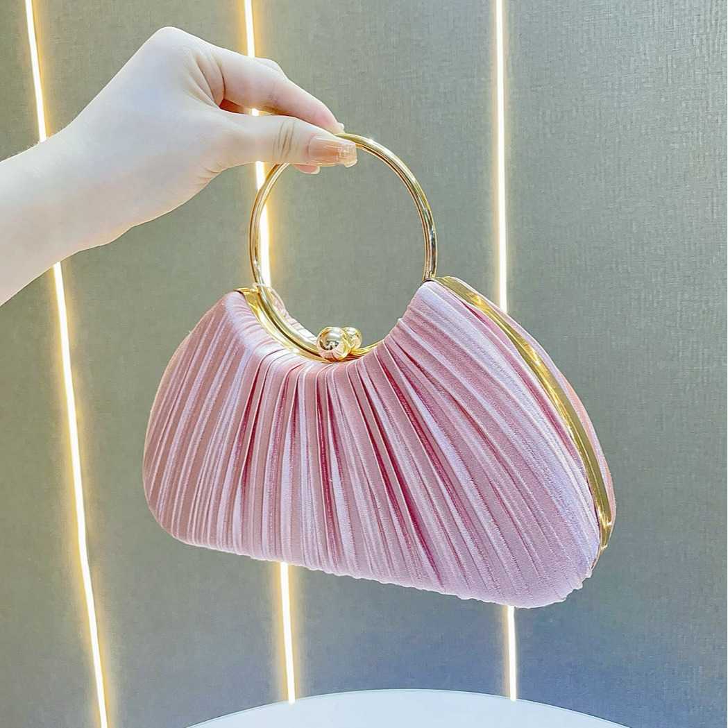 Handbag Folded Dinner Bag Small Handbag KTV Princess Celebrity Banquet Single Shoulder Diagonal Straddle Handbag 241122