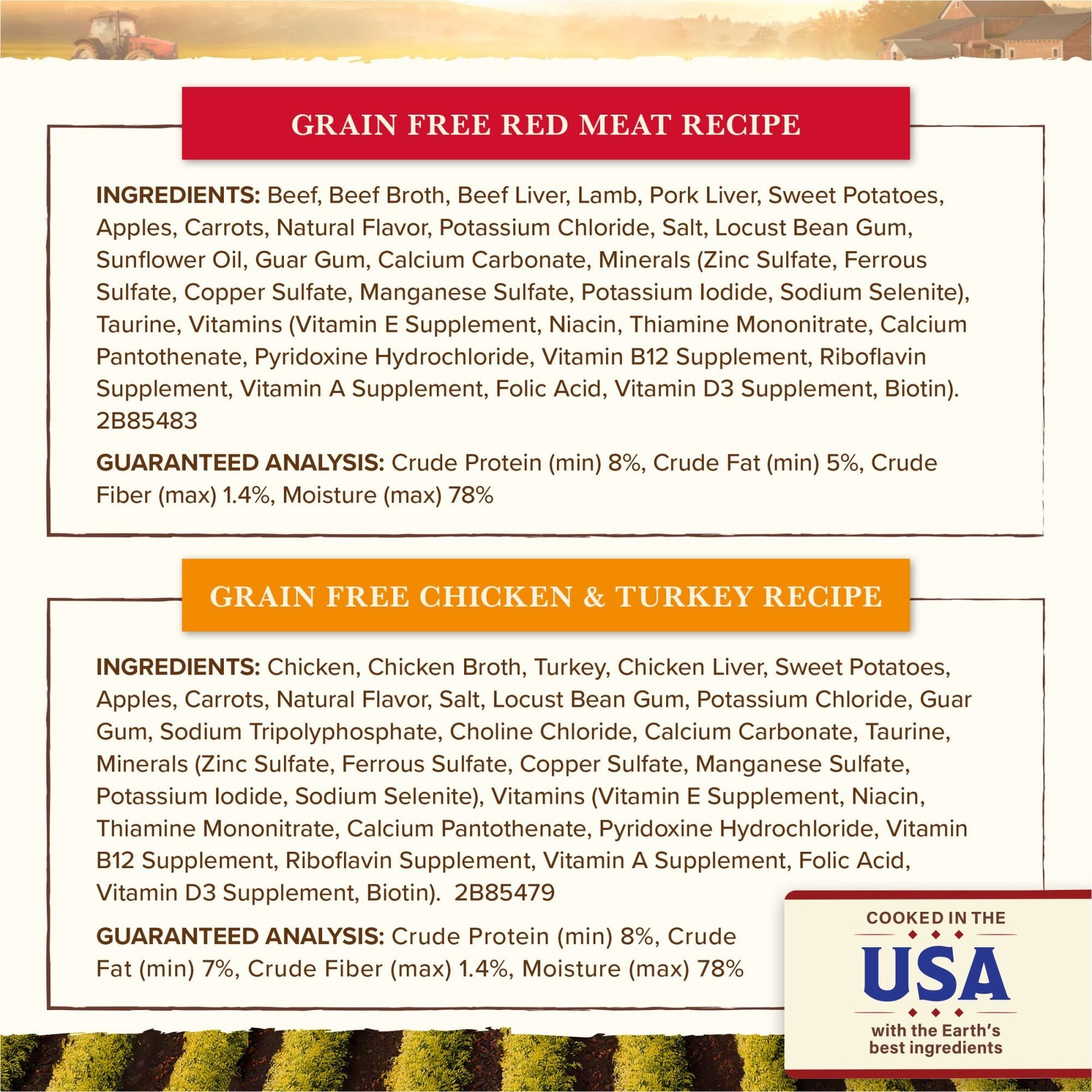 Whole Earth Farms Chicken & Turkey & Red Meat Recipes Grain-Free Variety Pack Wet Dog Food, 12.7-oz can, case of 12