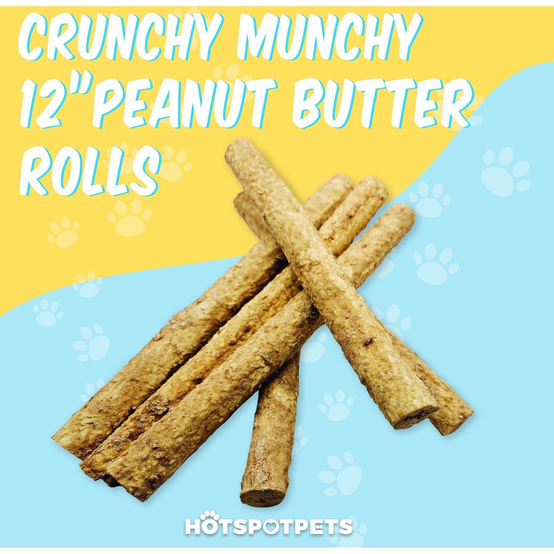 HOTSPOT PETS 12-in Peanut Butter Crunchy Munchy Rolls Dog Treats