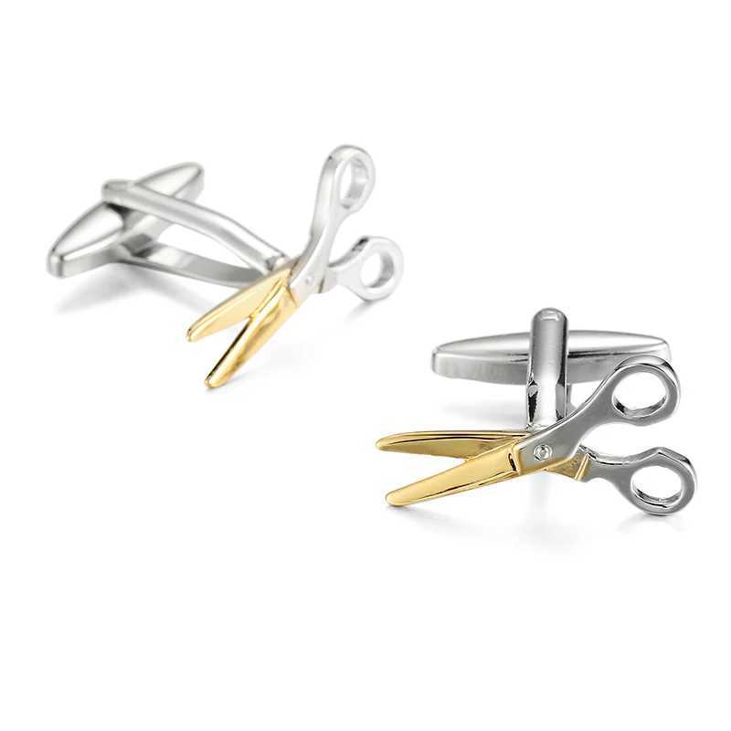 Mens French shirt cufflinks copper material small tools hammers pens scissors bottle openers protractors French cuffs buttonsX241121