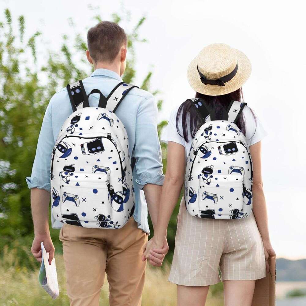 Astrobots Playroom Game Backpack Middle High College School Student Bookbag Teens Daypack Outdoor