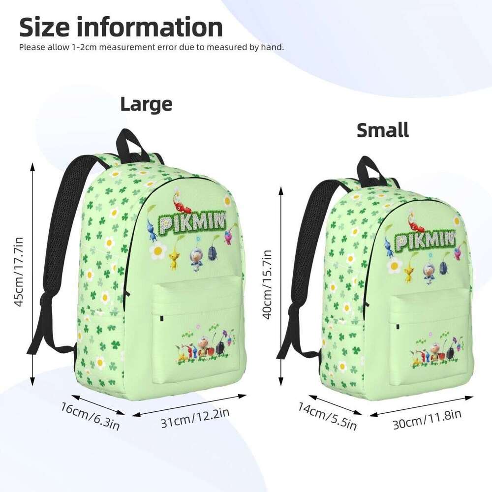 Pikmin Characters Rescue Pup Oatchi Backpack for Boy Girl Kids Student School Bookbag Daypack Preschool Kindergarten Bag Hiking