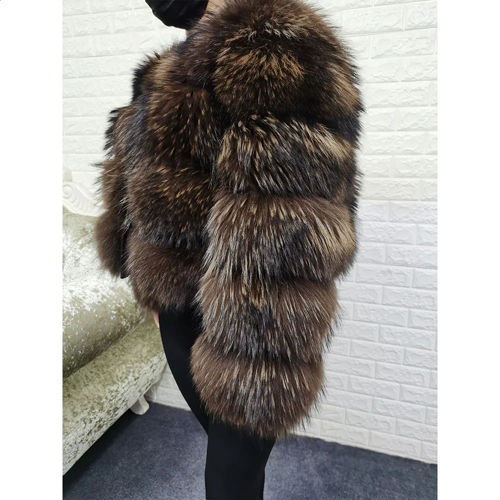 2024 trend natural fur real coat womens jacke Leather Woman clothing outerwears Female Vest 241120