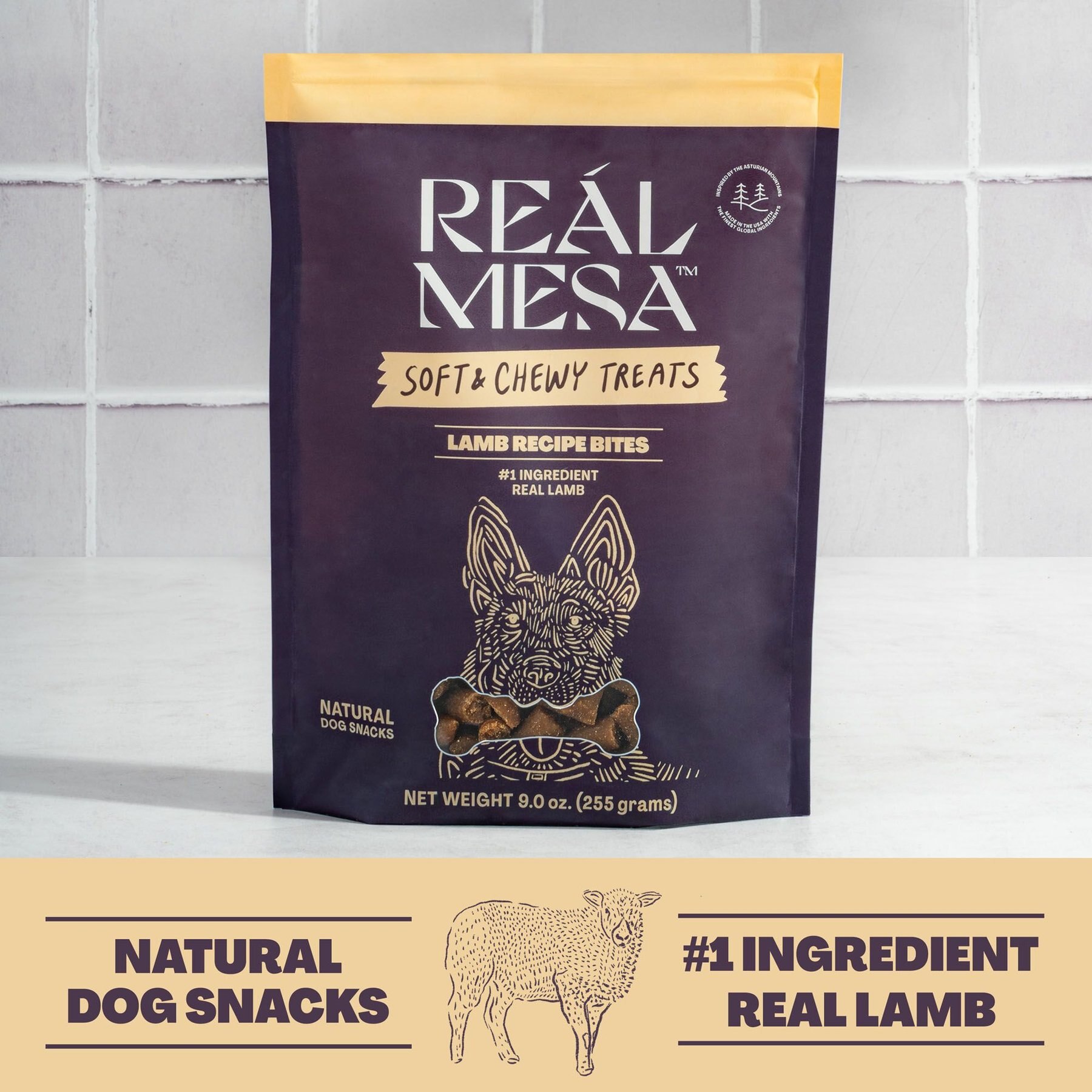 REÁL MESA Lamb Recipe Bites Dog Soft & Chewy Treat