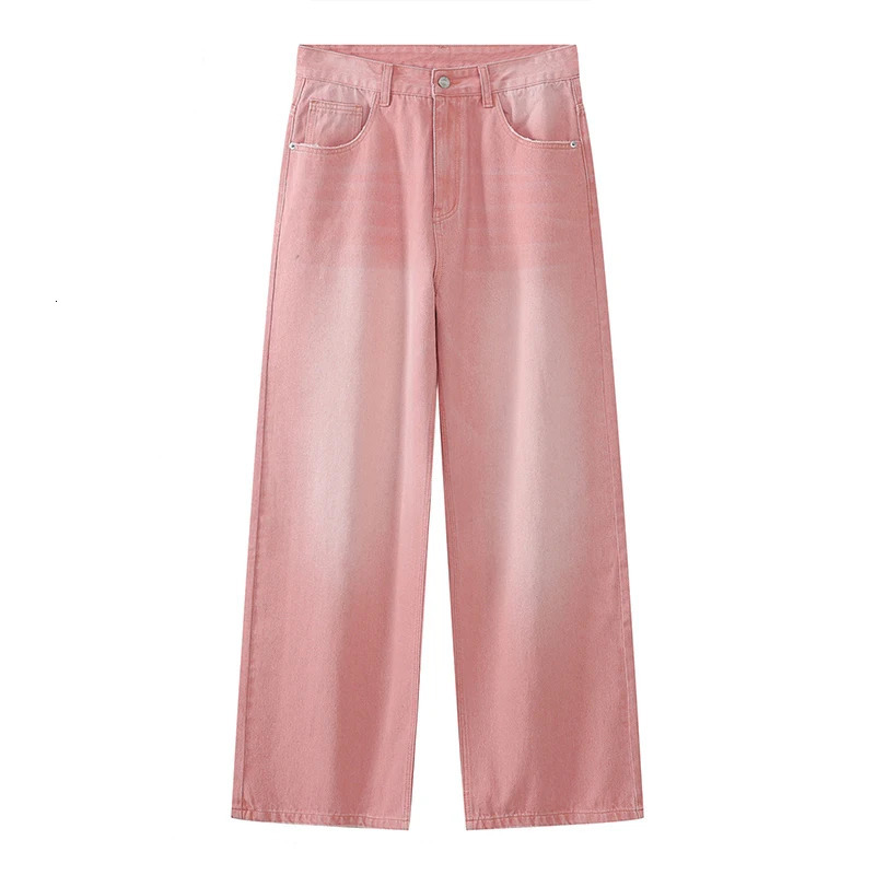 IEFB Mens Jeans Korean Personality Straight Wide Leg Pants Fashion Autumn Winter Vintage Male Trousers 9A5577 240415