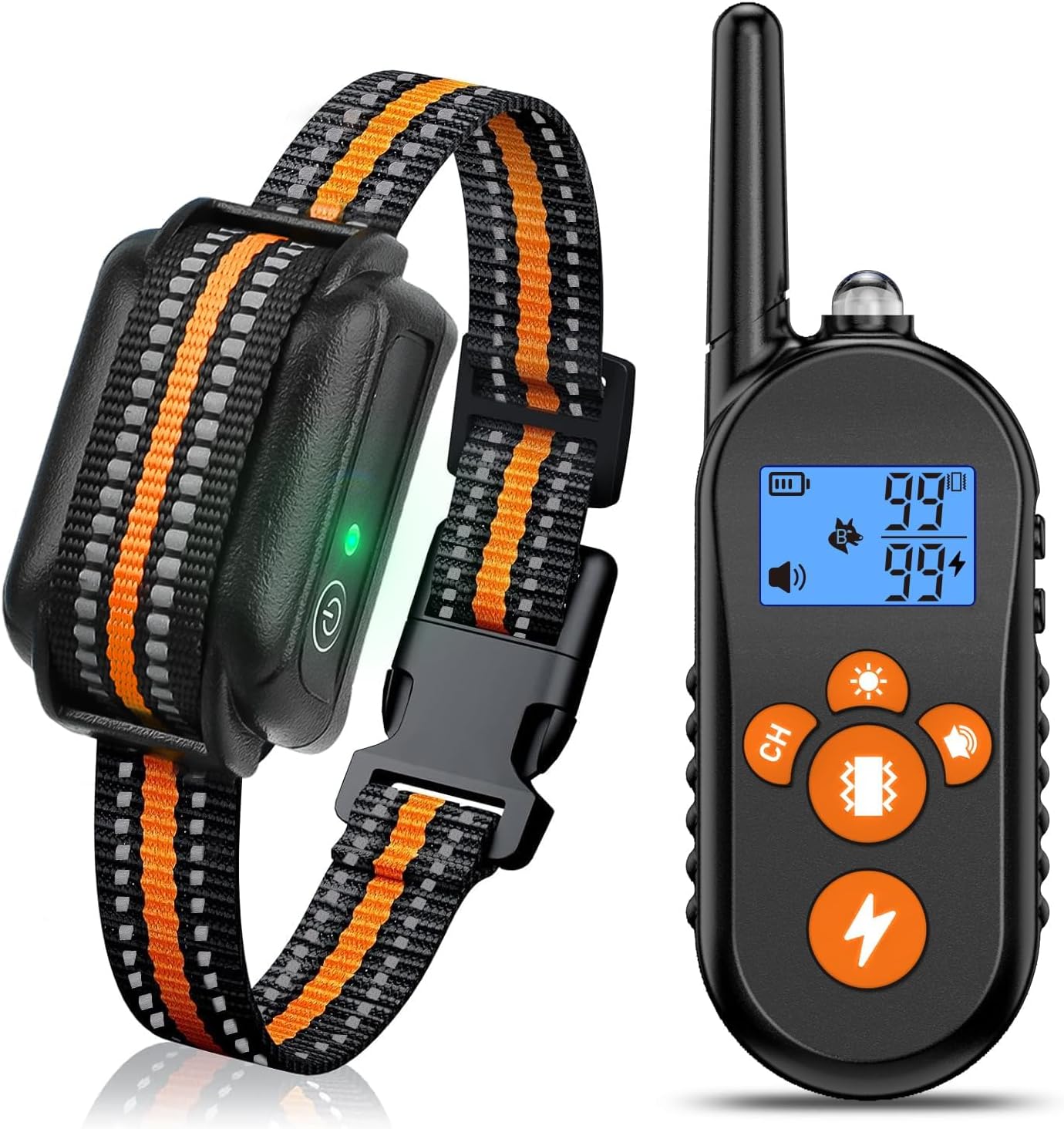 iDogin 2500FT Dog with 4 Training Modes, IPX7 Waterproof Shock Collar, Rechargeable Electric Collar for 20-110lbs Medium Large Small Dogs