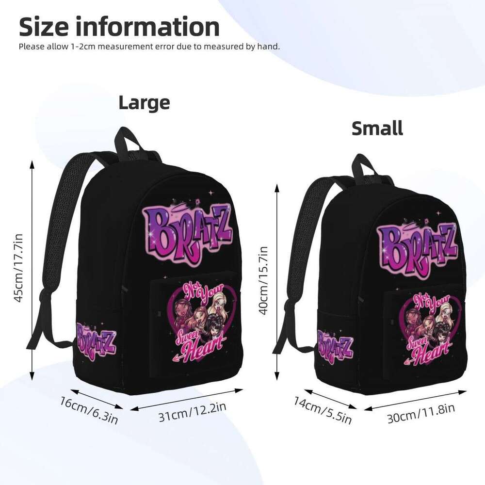 Bratz Backpack for Men Women Fashion Student Work Daypack Laptop Computer Canvas Bags Lightweight