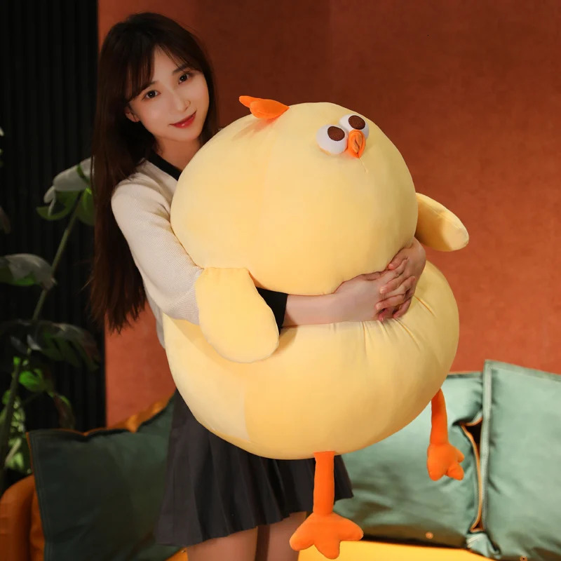 2565CM Squishy Yellow Chick Doll Soft Stuffed Animal Chicken Plush Toys Pillow Comfort Cushion Gift for Kids Girls Children 240422