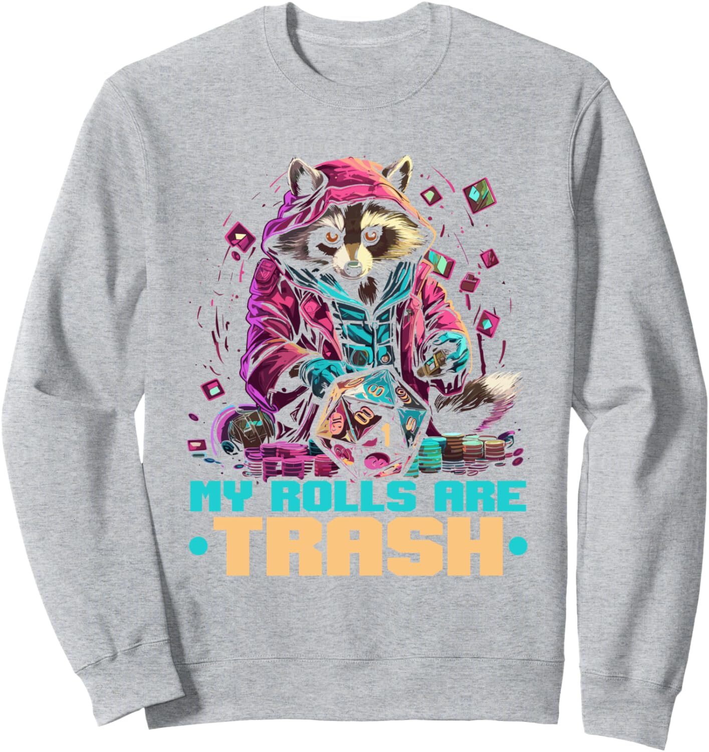 Long Sleeve Shirts for Men Gaming Role Playing D20 Tabletop Games Funny RPG Gamer Sweatshirt T shirt Tee Streetwear Casual tops clothes Warm and cute