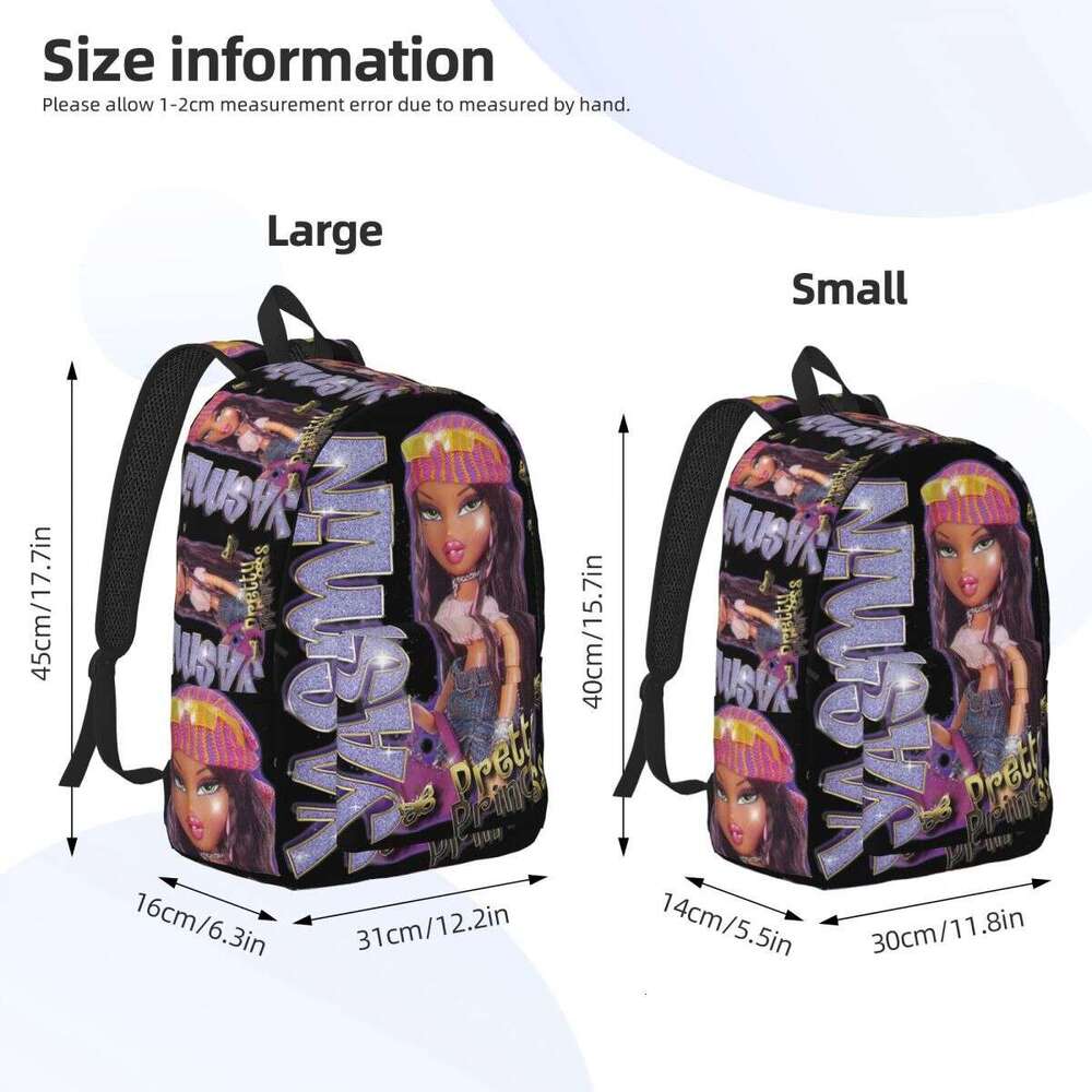 Bratz Yasmin Pretty Princess Sparkle Photoreal Backpack for Men Women Cool Student Business Daypack College Shoulder Bag Gift