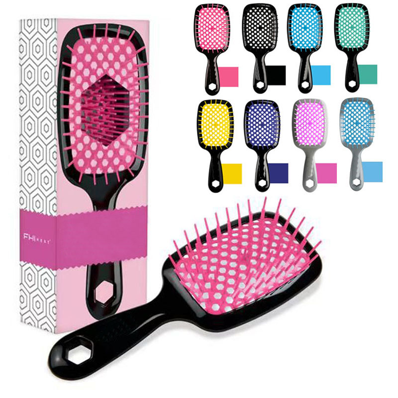 U Detangling Anti Static Paddle Brosse Club Massage Brush Comb Prevent Trichomadesis Hair SAC Massager