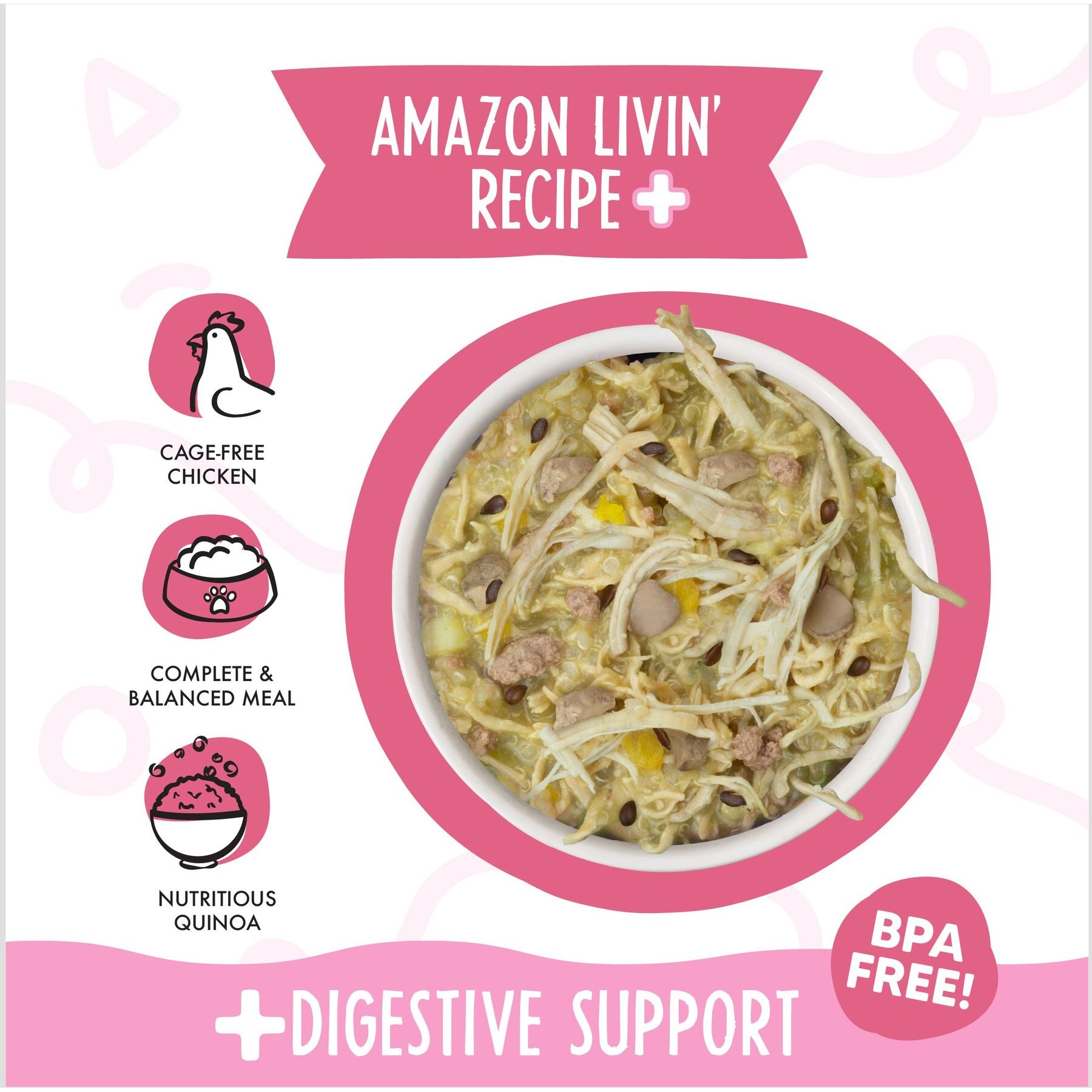 Weruva Meals 'n More Natural Wet Dog Food, Amazon Livin' Plus Digestive Support, 3.5-oz cup, 12 count